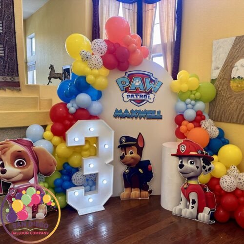 Balloons lenght: 18ft
Backdrop: 7x4ft white
Sign: picture print
LED Digit
Cake stand: 1pcs
Cutouts: 9ft